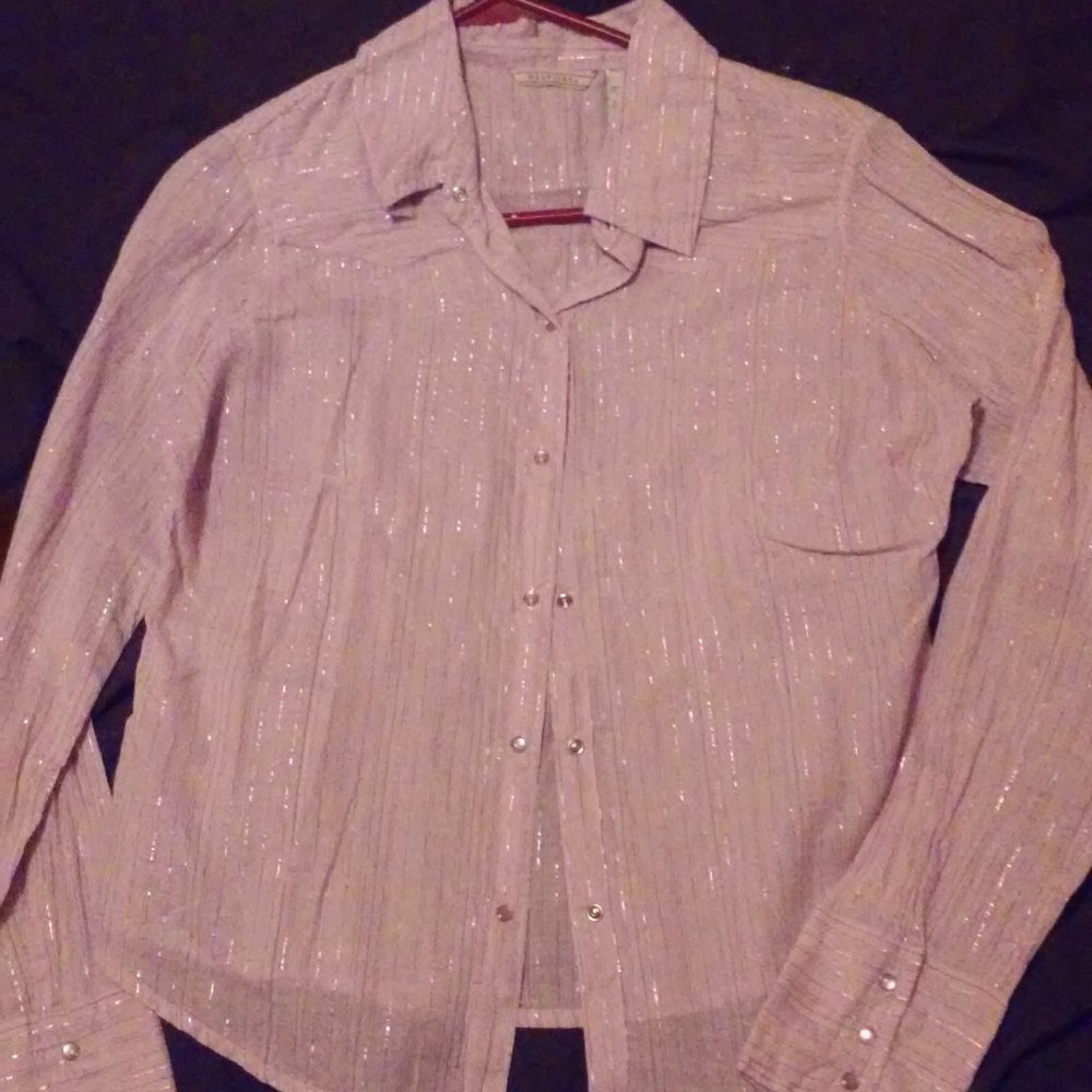 Maurices Long Sleeve Purple Shirt